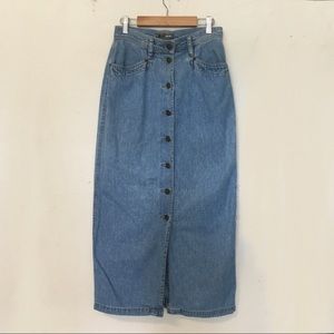 Liz Claiborne denim maxi skirt